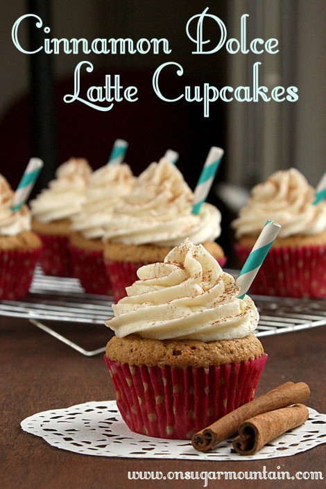 Cinnamon Dolce Latte Cupcakes (recipe) - on sugar mountain